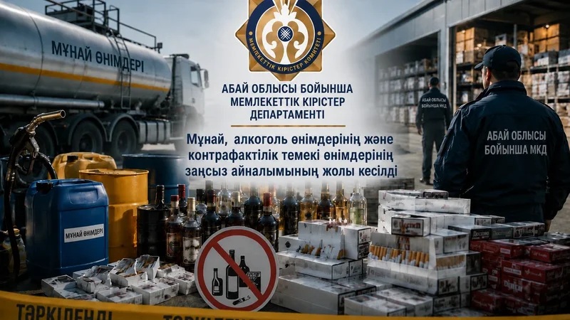 Абай облысы бойынша Мемлекеттік кірістер департаменті көлеңкелі нарыққа соққы берді: мұнай өнімдері мен алкогольдің ірі көлемдегі заңсыз айналымының жолы кесілді