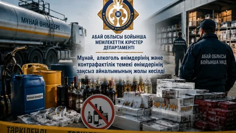 Абай облысы бойынша Мемлекеттік кірістер департаменті көлеңкелі нарыққа соққы берді: мұнай өнімдері мен алкогольдің ірі көлемдегі заңсыз айналымының жолы кесілді