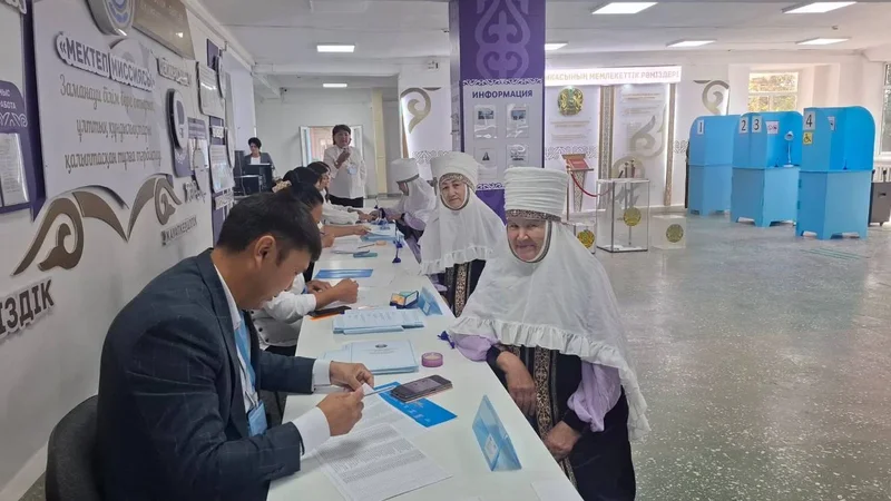 В селе Приречное бабушки в национальных нарядах пришли на выборы