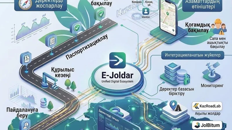 E-Joldar: Қазақстанның жол саласындағы деректер бірыңғай цифрлық жүйеге біріктіріледі