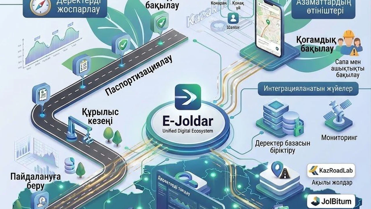 E-Joldar: данные в сфере дорожной отрасли Казахстана будут объединены в единую цифровую систему