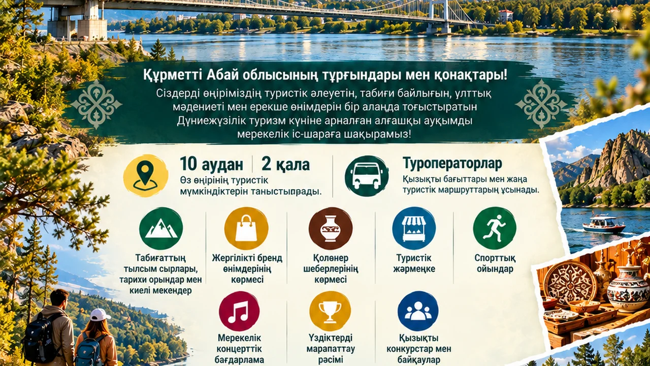 Абайская область впервые отметит День туризма