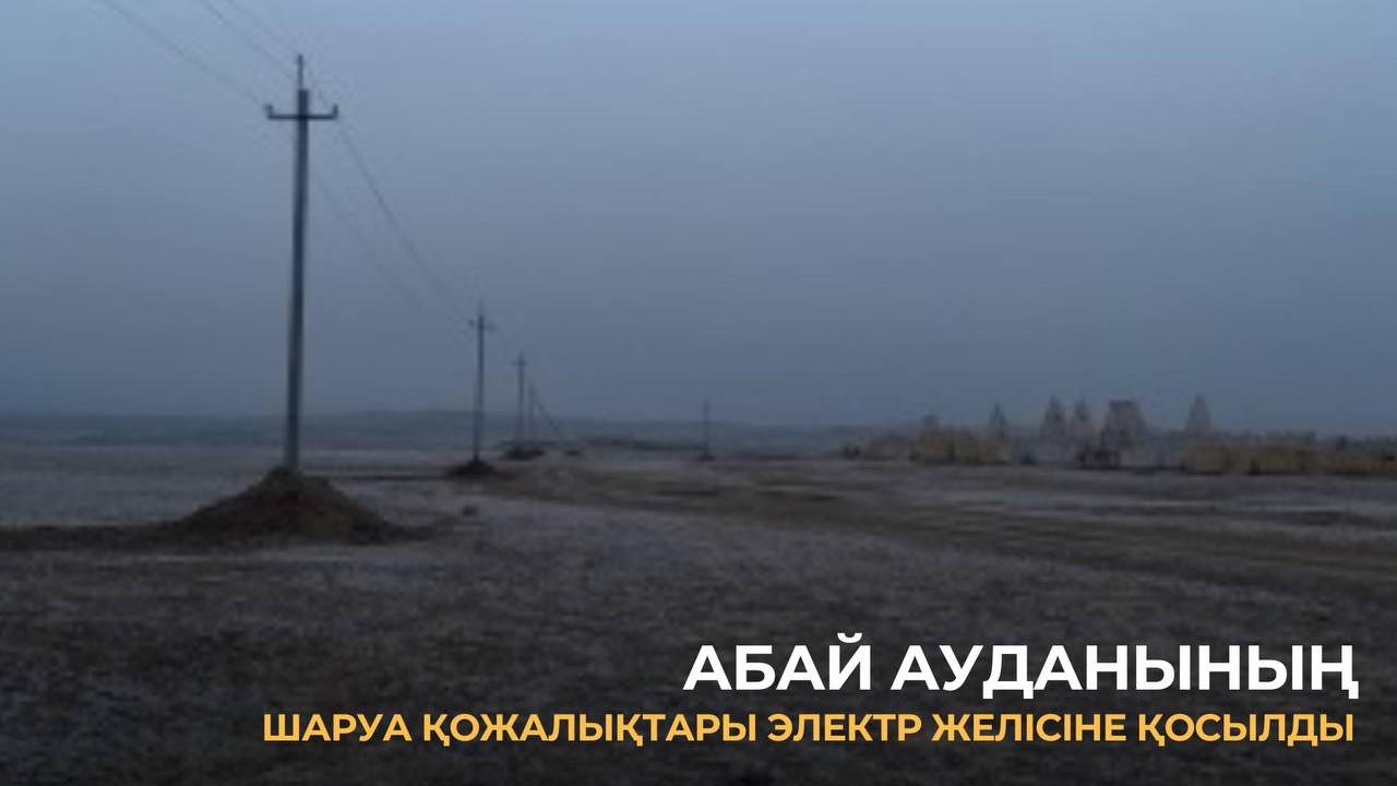 Абай ауданының шаруа қожалықтары электр желісіне қосылды