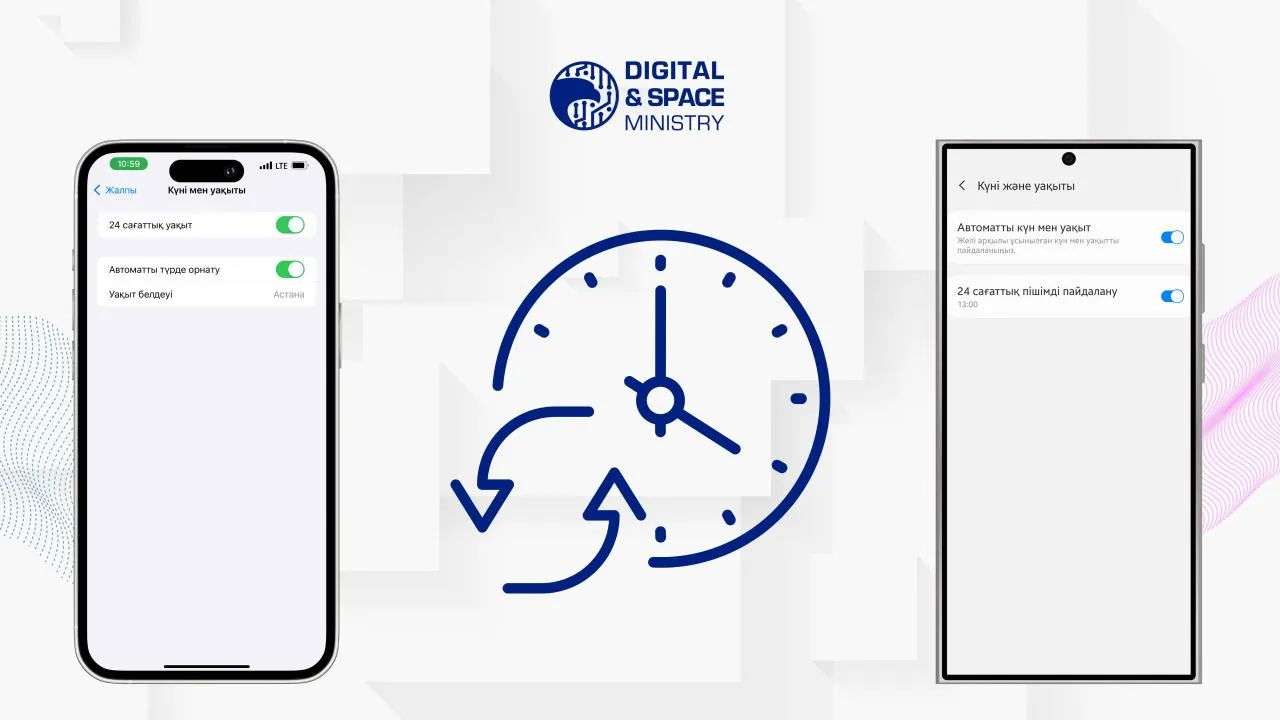 Бірыңғай уақыт белдеуіне көшу: Цифрлық даму министрлігі бірқатар нұсқаулық ұсынды