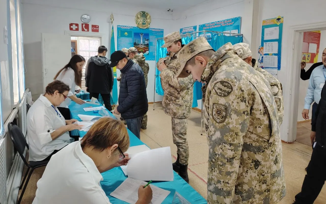 Коллектив пограничников пограничного отделения «Кызылаул» дали свой голос