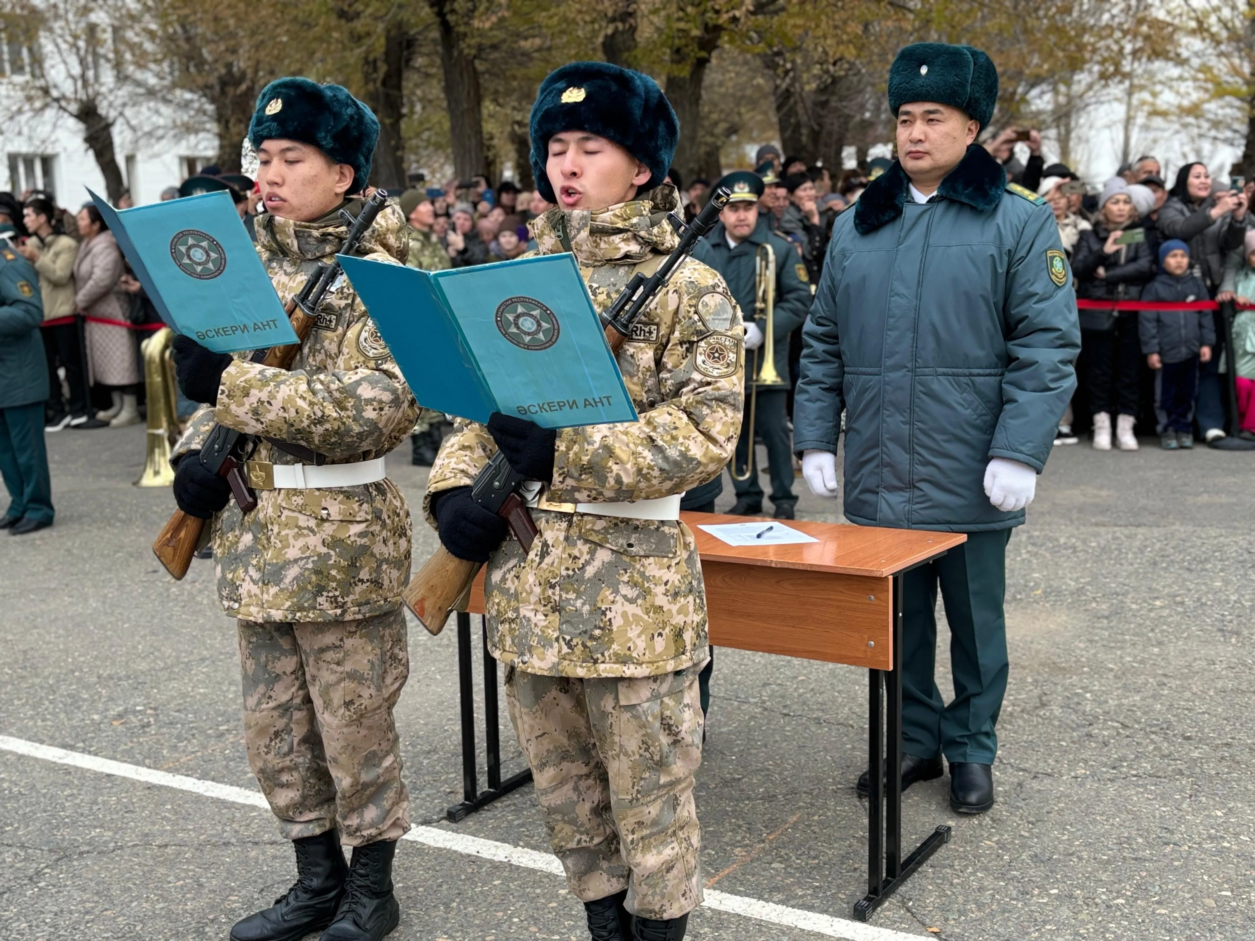 «Күз-2024» шақырылымы сарбаздарының әскери ант қабылдау рәсімі өтті.