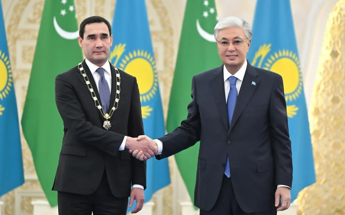 Мемлекет басшысы Түрікменстан Президентін «Алтын Қыран» орденімен марапаттады   