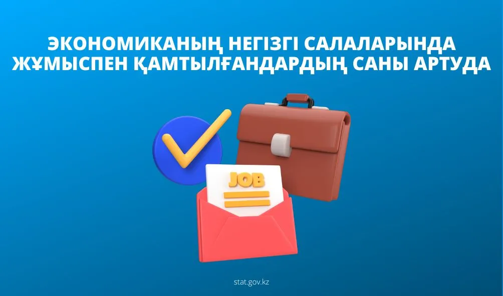 Экономиканың негізгі салаларында жұмыспен қамтылғандардың саны артуда